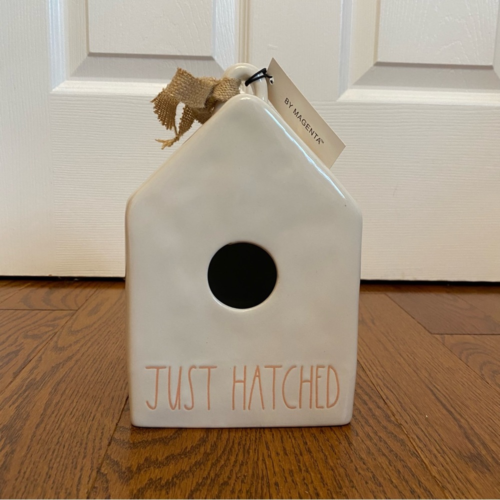 Rae Dunn Just Hatched ceramic Birdhouse by Magenta NWT New Collectible